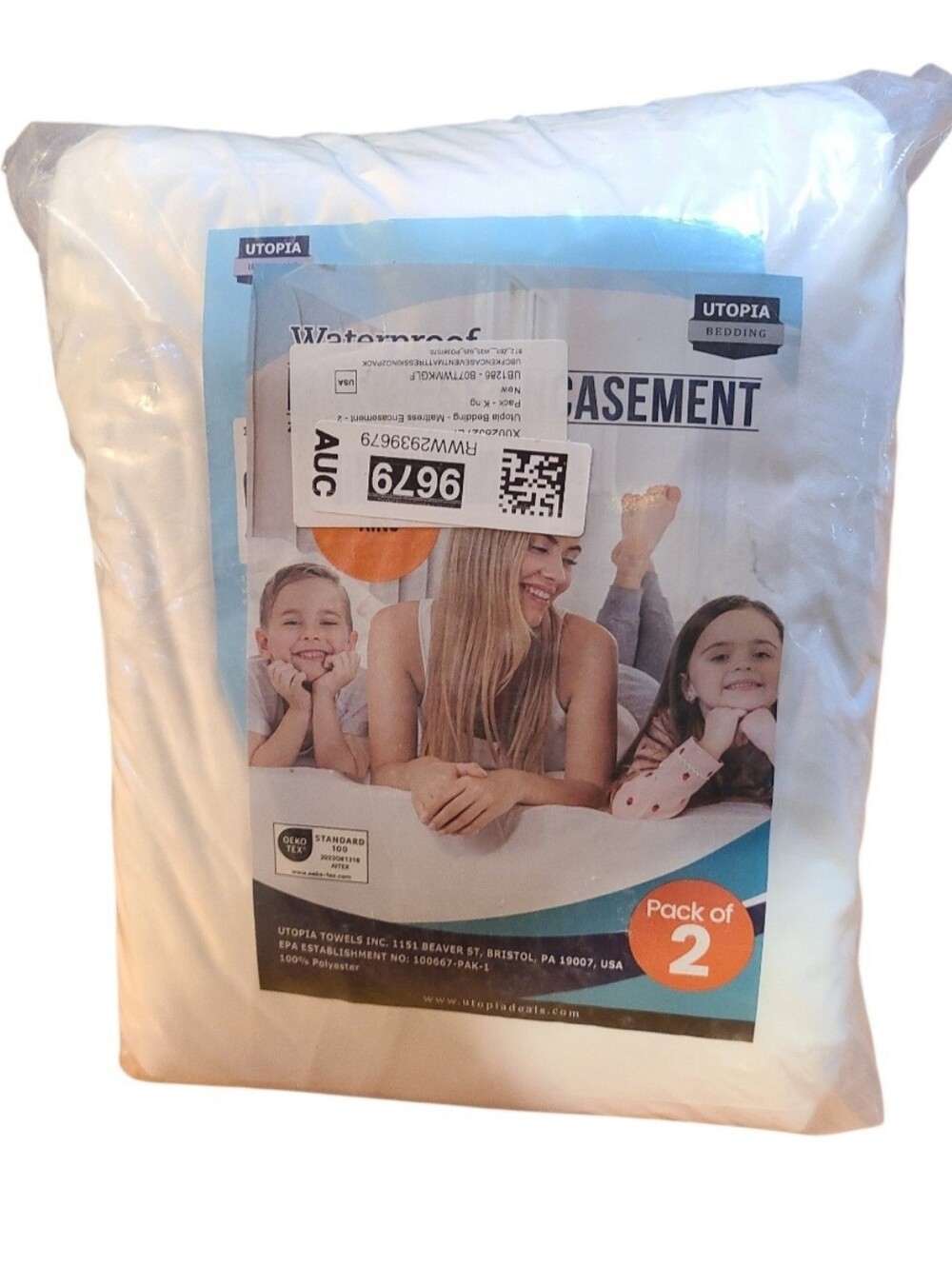 Utopia 2Pack King Waterproof Mattress Cover ENCASEMENT PROTECTION